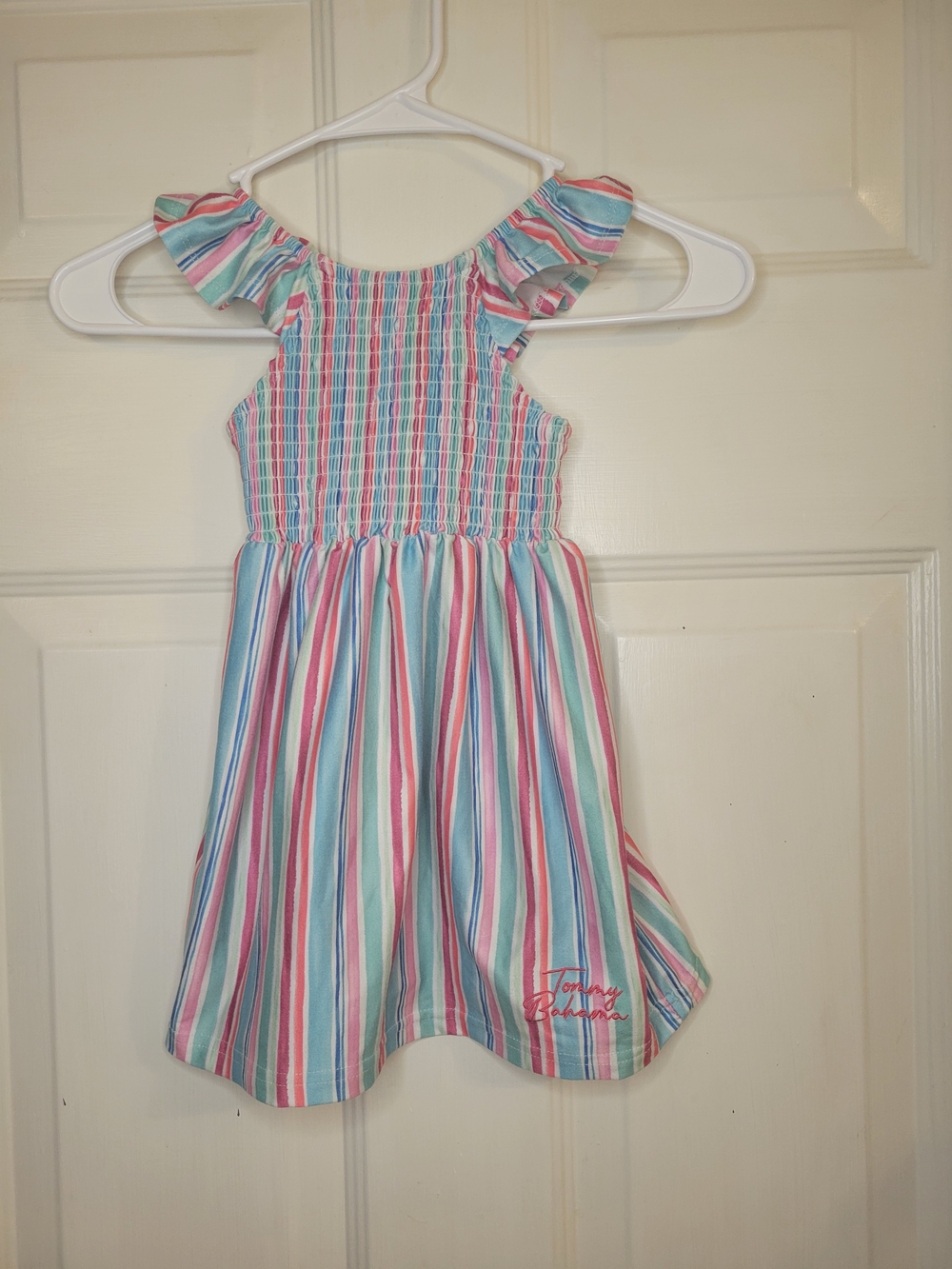 Tommy Bahama Pastel Multicolor Striped Sundress